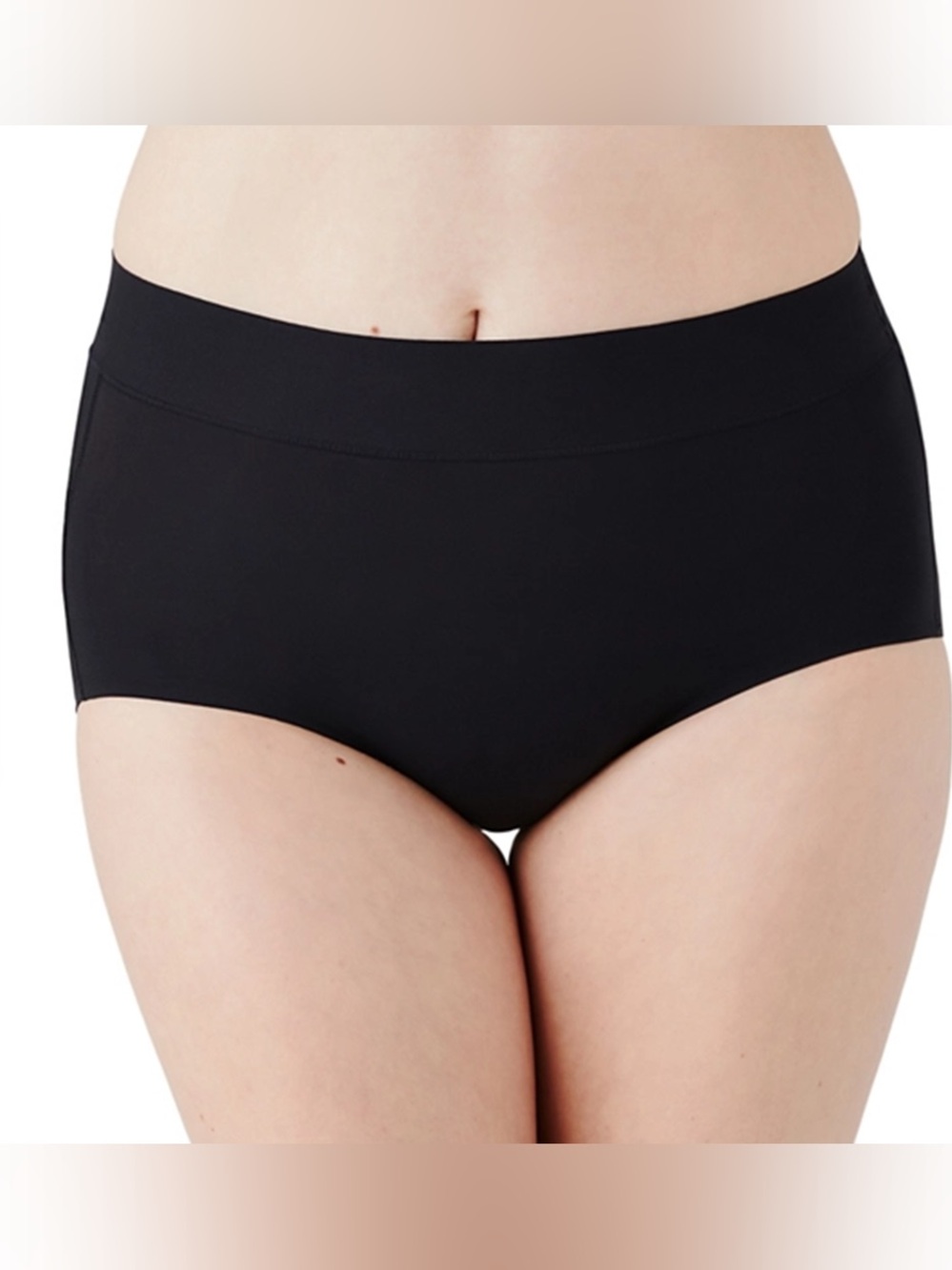 WACOAL 875308 AT EASE BRIEF PANTY BLACK SIZE LARGE NWOT